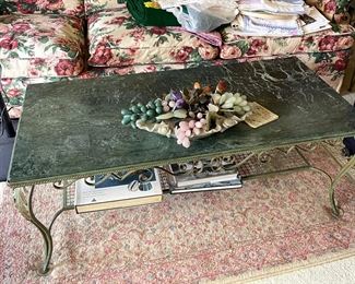 marble top French style Garden table