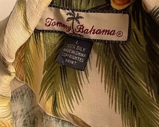 Men's Tommy Bahama silk shirts, size large
