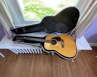 acoustic guitar with case