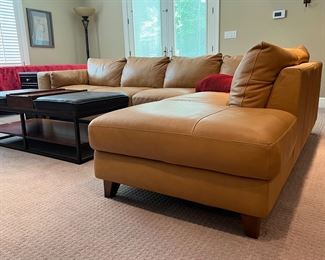 Leather sectional