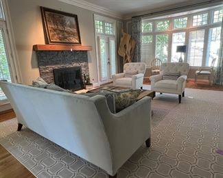 Living room...blue sofa stays with house