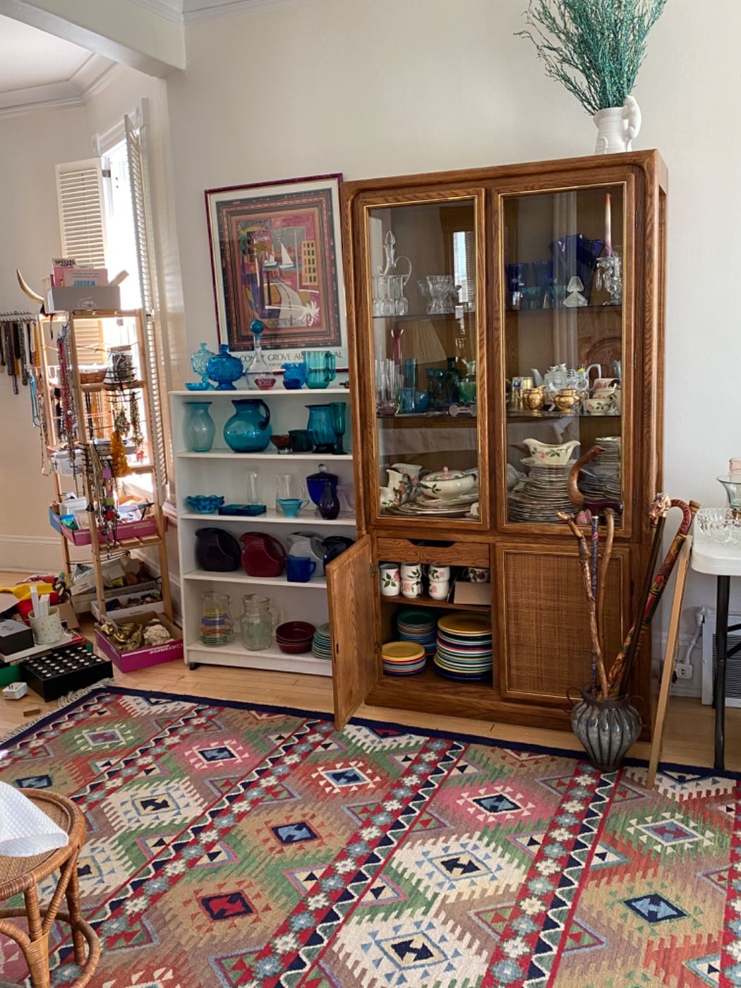 Walking canes, Fiesta ware, Franciscan Desert Rose,