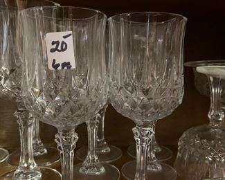 #16 6 White Wine crystal Goblets $20.00