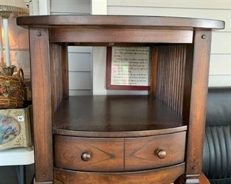 #21 Wood Table w/side spindles w/1 drawer 24x28x25 $60.00 SOLD
#22 Wood Table w/side spindles w/1 drawer 24x28x25 $60.00