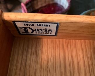 #28 Davis Solid Cherry Bookcase/Cabinet w/1 drawer & 1 door - (2 pc) - 21x16x31-80 $225.00