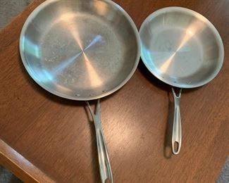 #32 Stainless Steel Calphalon 8" & 10" Skillets $20.00