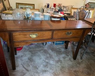 #36 Drexel Wood Alter Table (as is finish) - 74x18x32 $175.00
