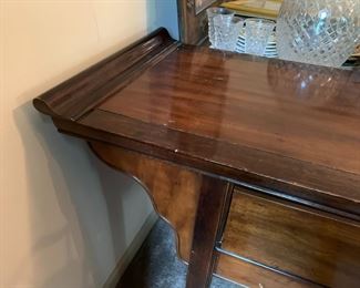 #36 Drexel Wood Alter Table (as is finish) - 74x18x32 $175.00