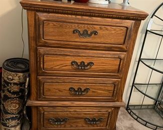 #40 Lea Industries Wood Chest of 4 drawers - (missing one handle) - 32x19x48 $75.00