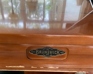 #51 Brunswick Game Table w/4 Chairs (raises & Lowers) (top converts to regular table) (chairs have some scratches and tears) - 54x31 $2500.00