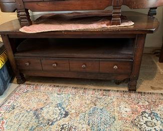 #57 Wood Coffee Table w/1 drawer (finish as is) - 52x30x20 $75.00