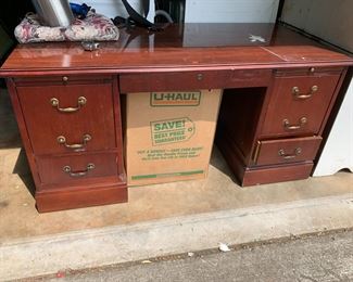 #71 Wood Imwood 5 Drawer Desk - 59x30x30 $75.00