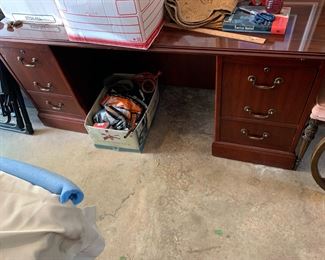 #74 Laminate Desk w/4 drawers 66x20x30 $65.00