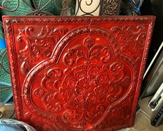 #77 Red Painted Metal Tile - 36sq $25.00