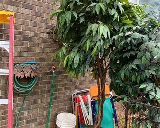 #80 8' Fake Tree w/lights $30.00