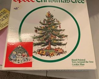 #95 Spode Christmas tree Toys around the Tree Cookie Plate $25.00