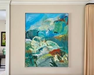 5 ft Claudia Mengel Oil Painting