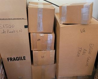 Boxes of additional parts for the Kawasaki, see list under "Description"