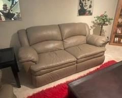 Leather Loveseat 