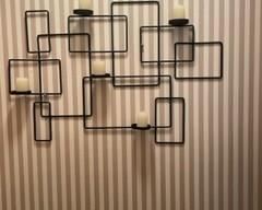 Abstract Metal Candle Sconce Wall Art