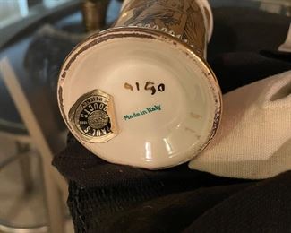 Italian Florentine Porcelain Tabletop Lighter with Ancient Roman figures 