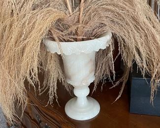 Indoor/Outdoor Marble  Footed Vase