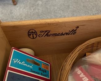 Vintage Thomasville Furniture French Provincial 9 Drawer Chest in the Brown Mahogany