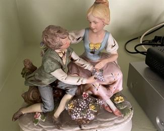 Boy and Girl Romantic Courting Scene Figurine 