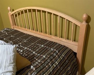 Wood Slat Mission Style Arched Headboard and Frame
