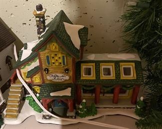 Light Up Christmas Village Floral Shop