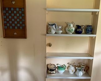 antique biscuit jar from England...antique pitchers