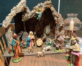 vintage nativity set marked made in Italy