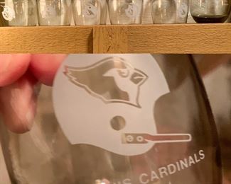 cardinals football glass set
