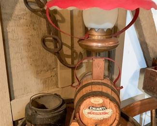 cast iron melting pots...barrel light