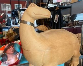 HAND CARVED "DINO" BOWL!