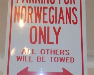 PARKING FOR NORWEGIANS ONLY