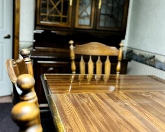 Dining table and matching hutch