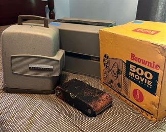Vintage film projectors