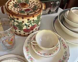 3 full sets of china and everyday dinnerware plus glasses, crystal and more