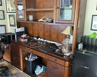 BUY IT NOW! $100. National Mt. Airy, Executive Desk, wall unit