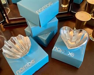 Nambe decorative silver bowls