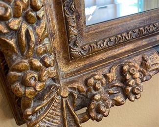 Detail on beveled mirror.