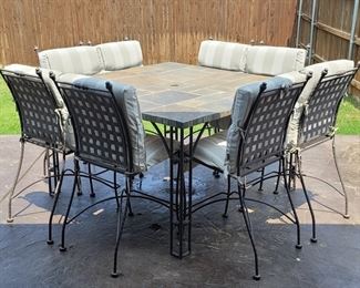 Allen Roth Patio Table w/ Chairs - Solid Heavy