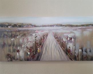 3D Mixed Media Print of Country Lane w/ Foam Fence