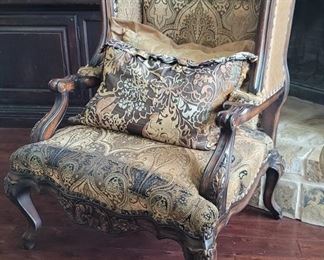 Freeds Oversized Wingback Armchair