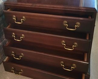 Furniture [Cherry] 4 drawer side table makes a great companion to the matching stack tables and coffee table. Perfect for storing TV room remotes, games, cards, and books. 