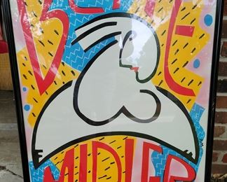 Bette Midler "De Tour" poster, framed.