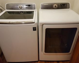 Samsung Washer Dryer pair. Like new. Top loading washer, front loading dryer and energy saving to boot. Clean. [Yes they do clean and yes they are clean!]