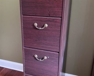 Wood 4-drawer file cabinet