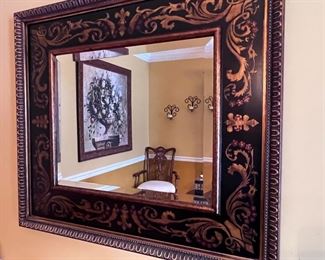 Gilded framed mirror